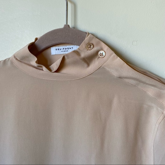 Equipment • NWT Curtis Mock Neck Silk Blouse - Picture 9 of 12